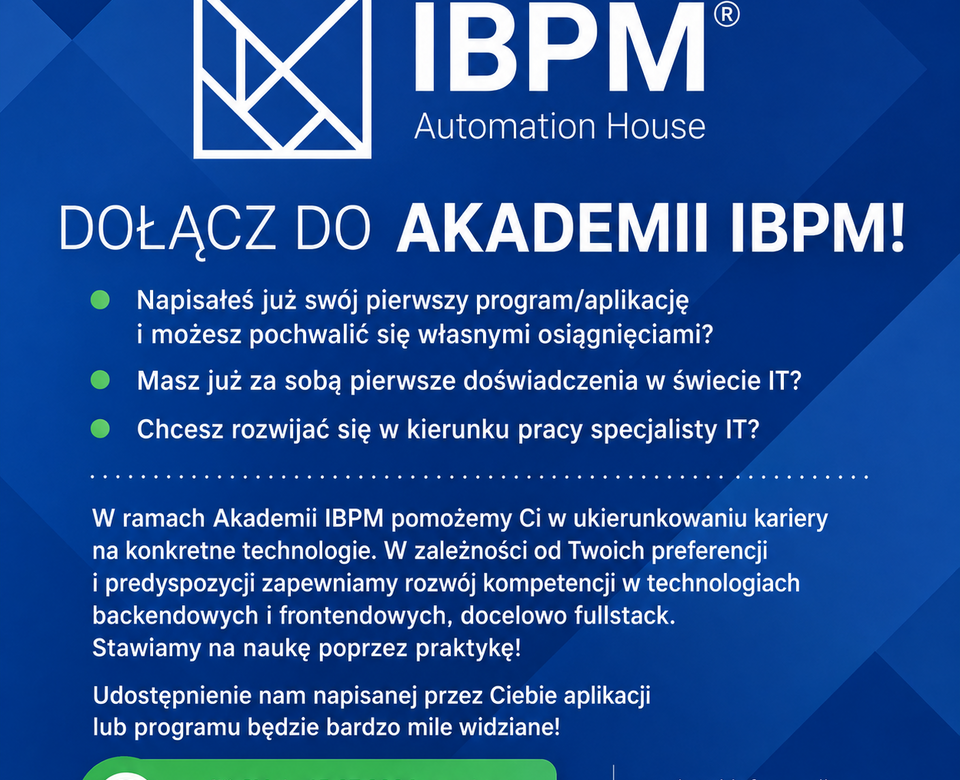 Zgłoś się do Akademii IBPM!
